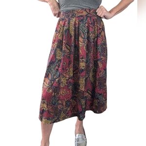 Vintage Elliott Lauren Multicolor A-Line Full 80s Retro Skirt Size 4
